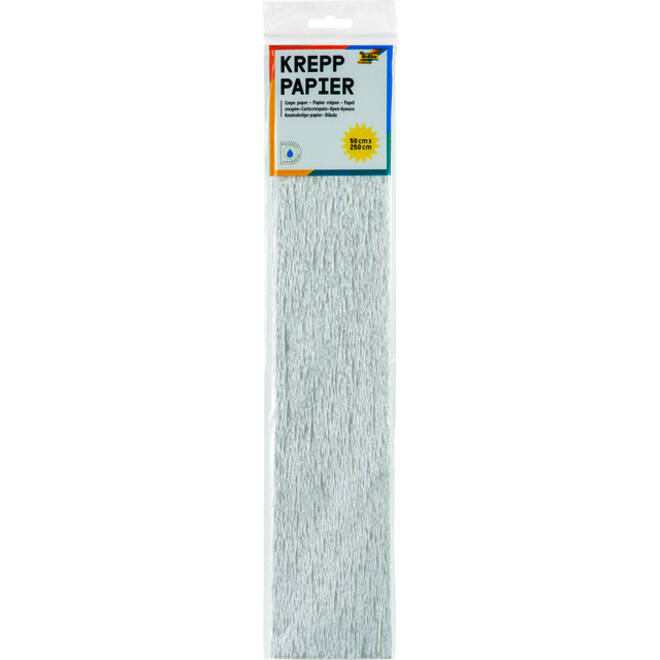Crêpepapier Folia 250x50cm nr9126 zilver