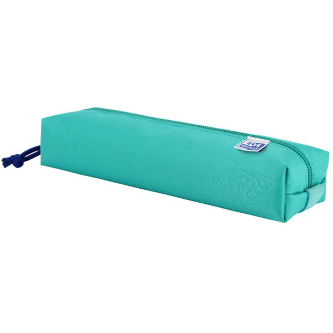 Pennenetui Oxford rechthoek turquoise