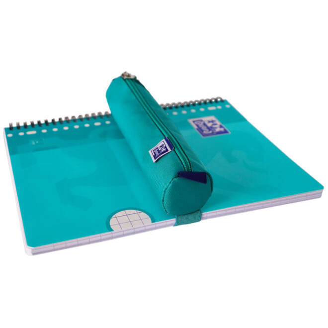 Pennenetui Oxford rond turquoise