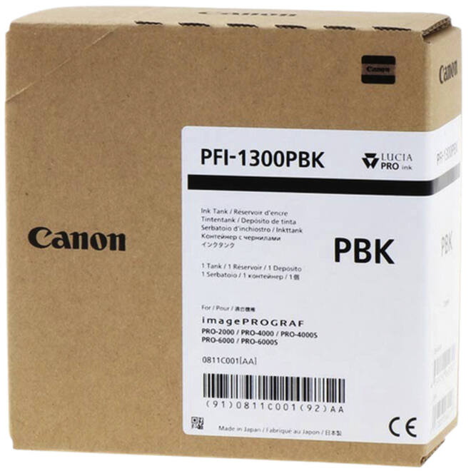 Inktcartridge Canon PFI-1300 foto zwart