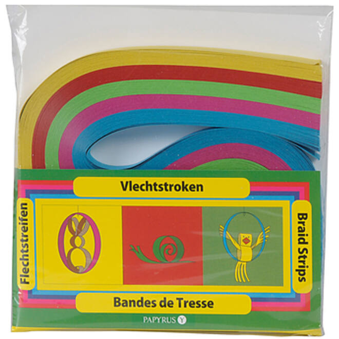 Vlechtstroken Kreatief 1.5x48cm assorti