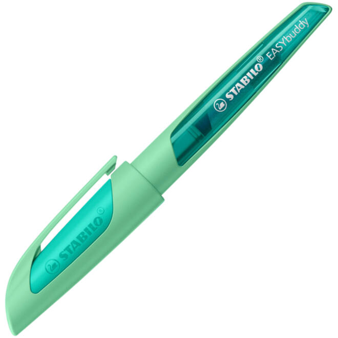 Vulpen STABILO Easybuddy rechtshandig medium vleugje mint blister à 1 stuk
