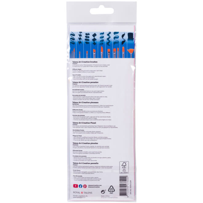Penseel Talens Art Creation filament 12 stuks S