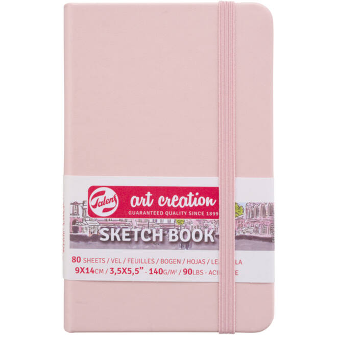 Schetsboek Talens Art Creation roze 9x14cm 140gr 80vel
