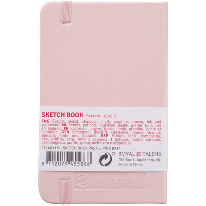 Schetsboek Talens Art Creation roze 9x14cm 140gr 80vel