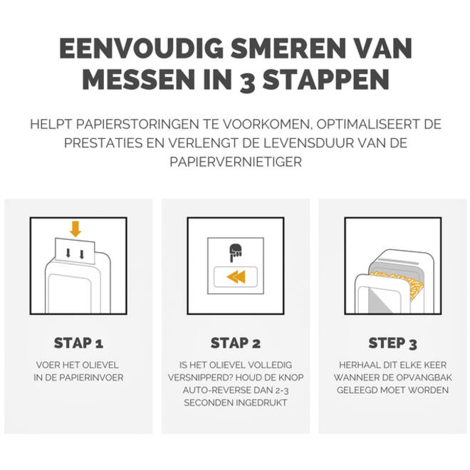 Olievellen voor papiervernietiger Fellowes Powershred Performance+