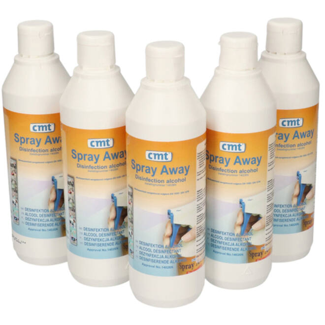 Desinfectie CMT Spray-Away alcohol 500ml exclusief verstuiver