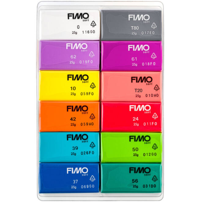 Klei Fimo soft colour pak à 12 briljante kleuren