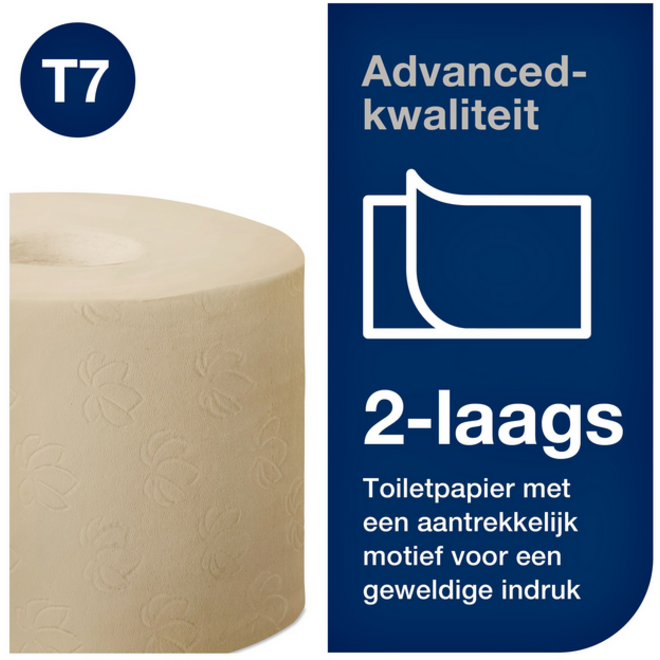 Toiletpapier Tork T7 hulsloos Natural Advanced midsize 2-laags 900vel 472155