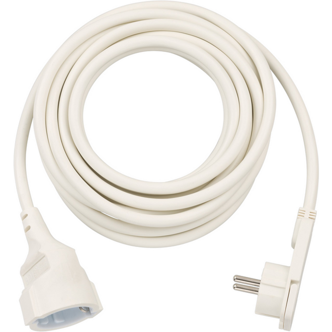 Verlengsnoer Brennenstuhl met platte stekker H05VV-F3G1.5 5 meter wit