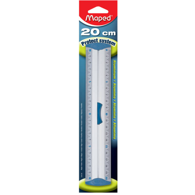Liniaal Maped met handgreep 20cm aluminium
