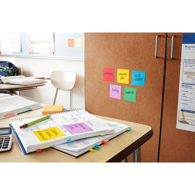 Memoblok Post-it 654 Super Sticky 76x76mm ultrageel