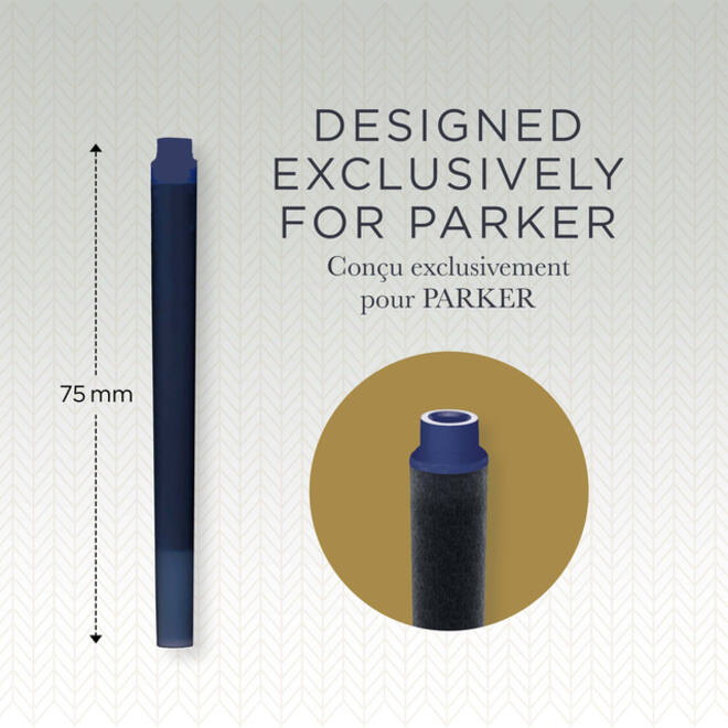 Inktpatroon Parker Quink blauwzwart blister à 10 stuks