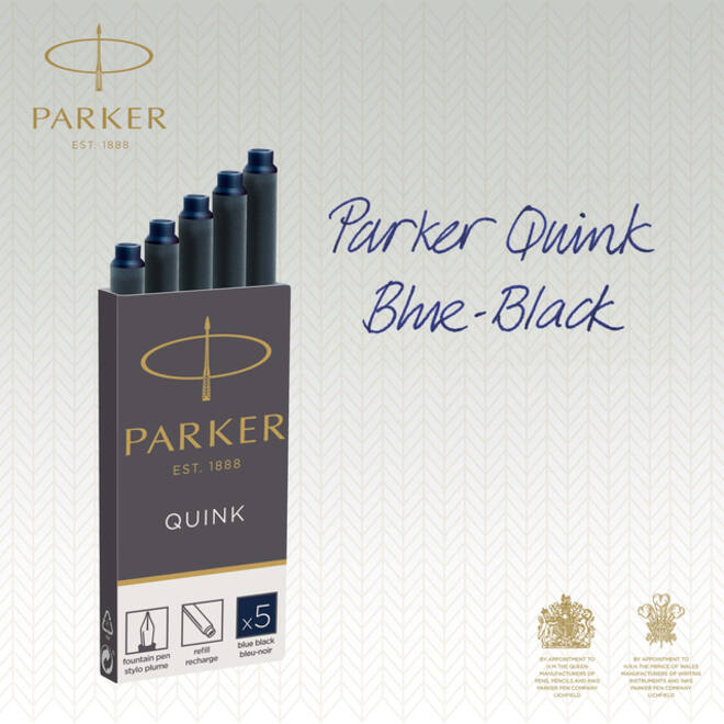 Inktpatroon Parker Quink blauwzwart blister à 10 stuks