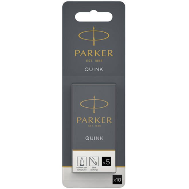 Inktpatroon Parker Quink zwart blister à 10 stuks