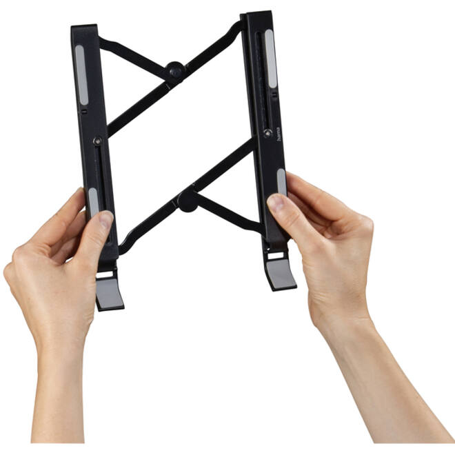 Laptopstandaard Hama light zwart
