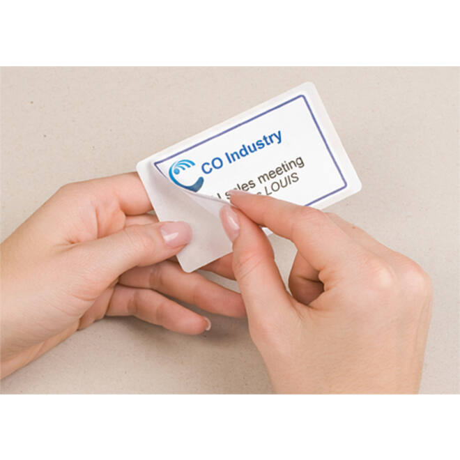 Badge Avery Zweckform J4785-20 80x50mm wit 200stuks