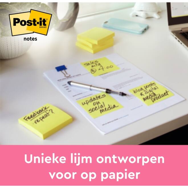 Memoblok Post-it Z-Note R330 76x76mm canary yellow