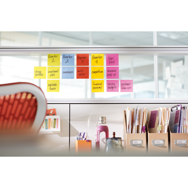 Memoblok Post-it 622 Super Sticky 47,6x47,6mm Carnival 12 stuks