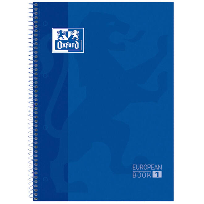 Notitieboek Oxford Classic Europeanbook A4+ 4-gaats lijn 80vel donkerblauw