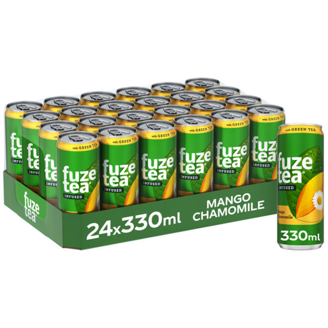 Frisdrank Fuze Tea Green Tea mango chamomile blik 330ml