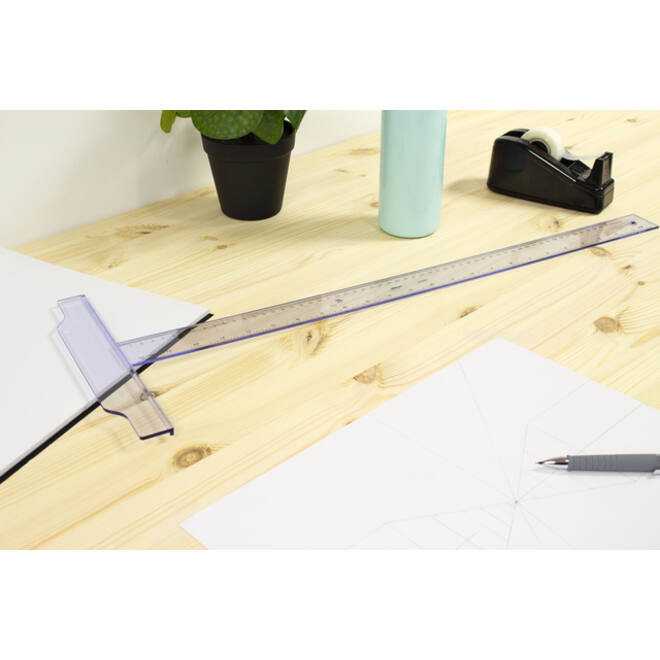 Tekenhaak Aristo GeoCollege 60cm transparant