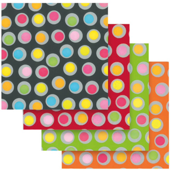 Inpakpapier Special Wrap 200mx70cm spring rounds assorti