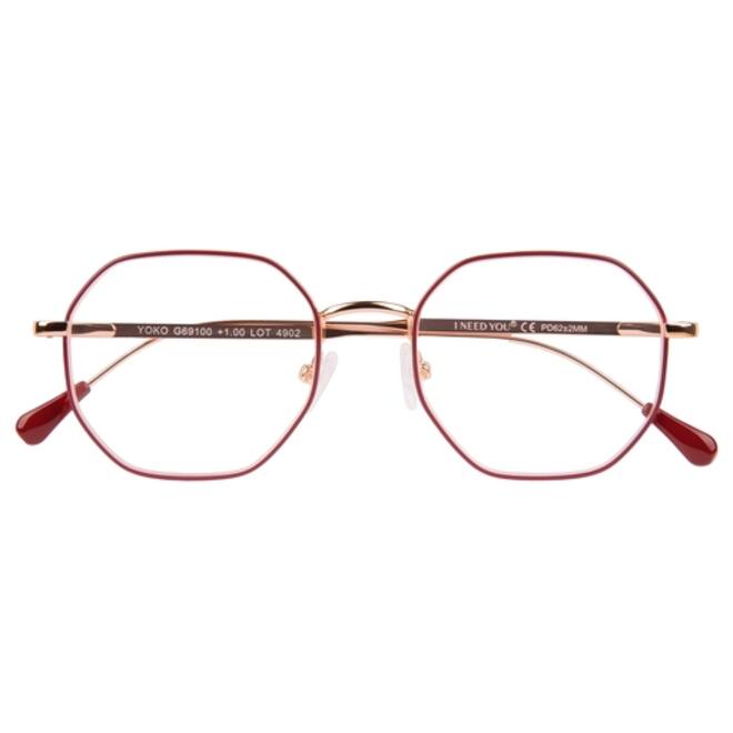 Leesbril I Need You +1.50 dpt Yoko rood-koper