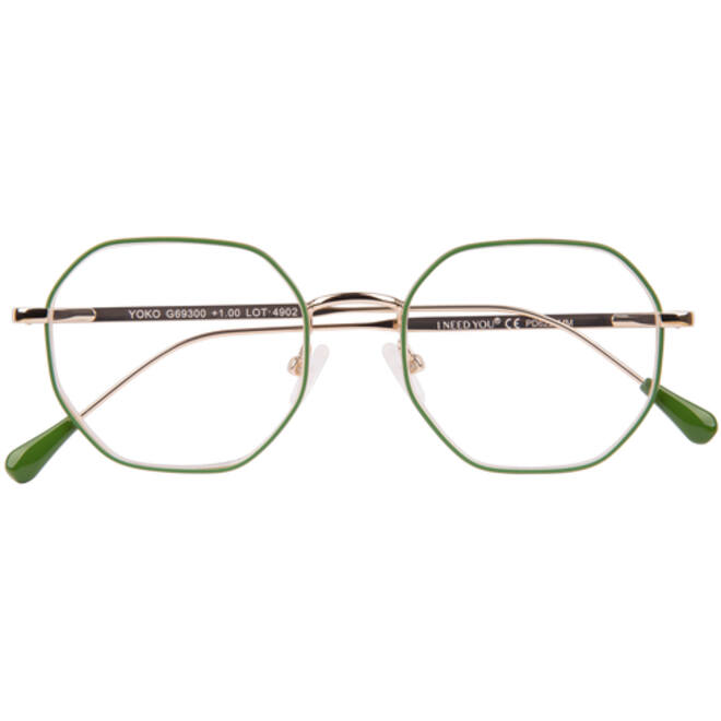 Leesbril I Need You +1.00 dpt Yoko groen-goud