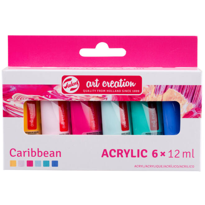 Acrylverf Talens Art Creation Caribbean 12ml set à 6 kleuren