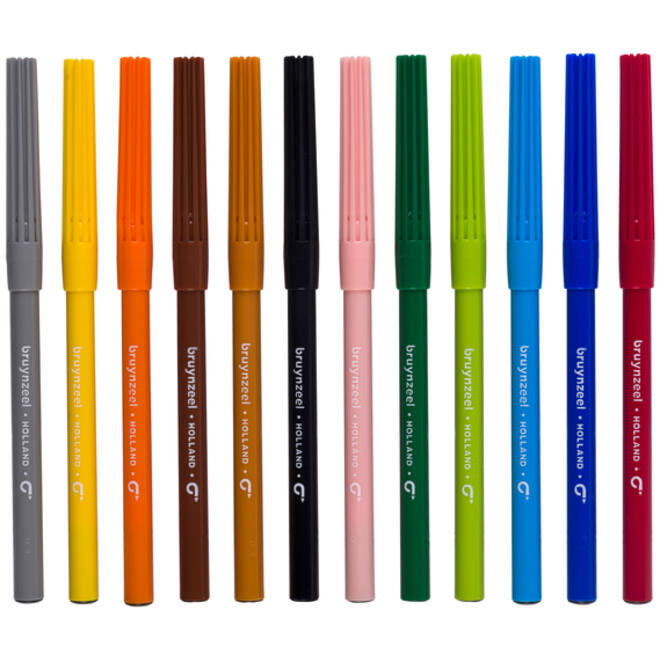 Viltstiften Bruynzeel set à 12 kleuren