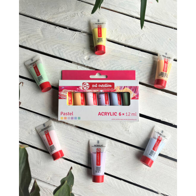 Acrylverf Talens Art Creation Pastel 12ml set à 6 kleuren