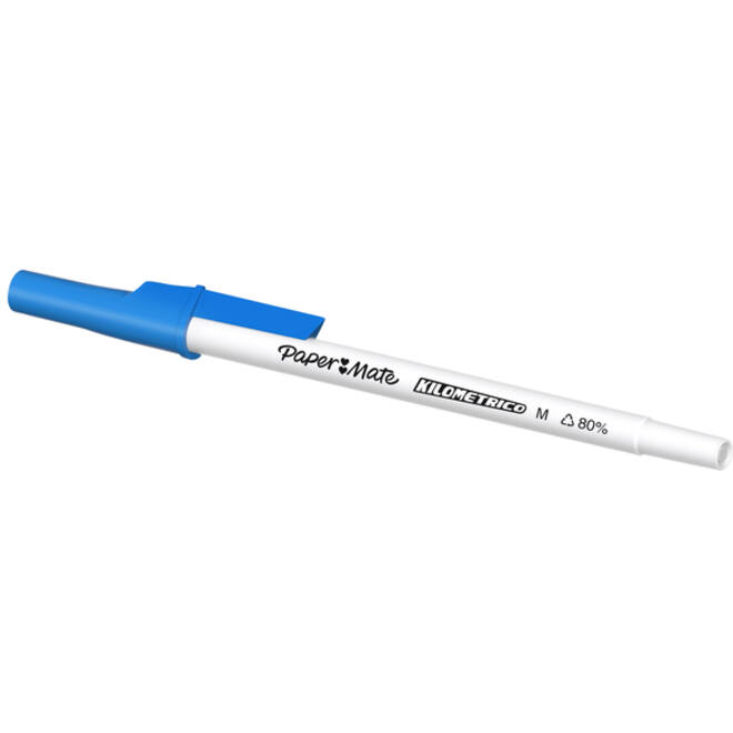 Balpen Paper Mate Kilometrico Recycled medium blauw