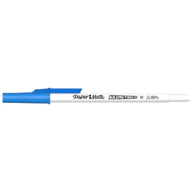Balpen Paper Mate Kilometrico Recycled medium blauw