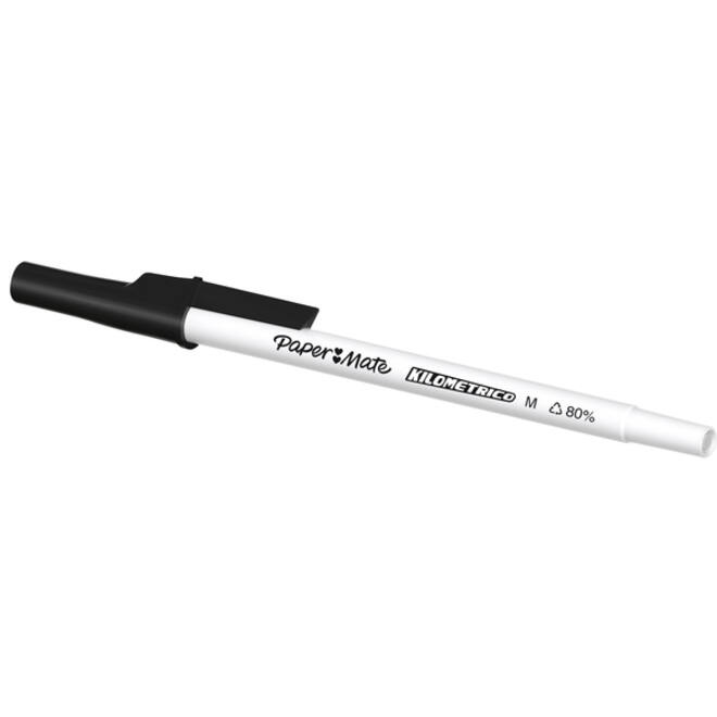 Balpen Paper Mate Kilometrico Recycled medium zwart