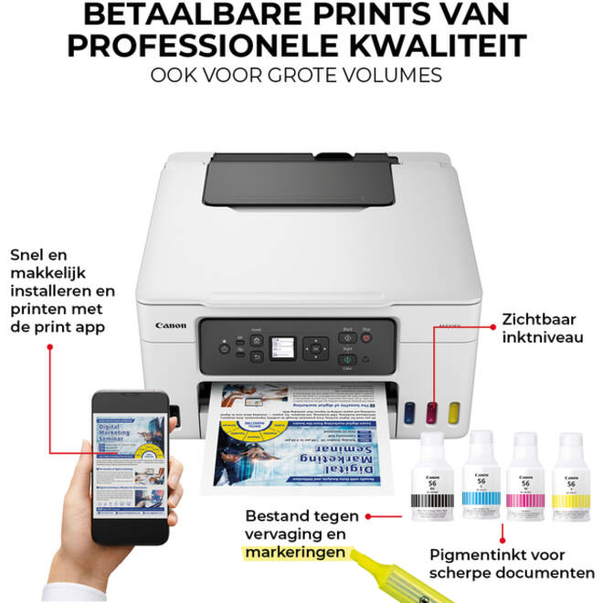 Multifunctional inktjet printer Canon MAXIFY GX3050