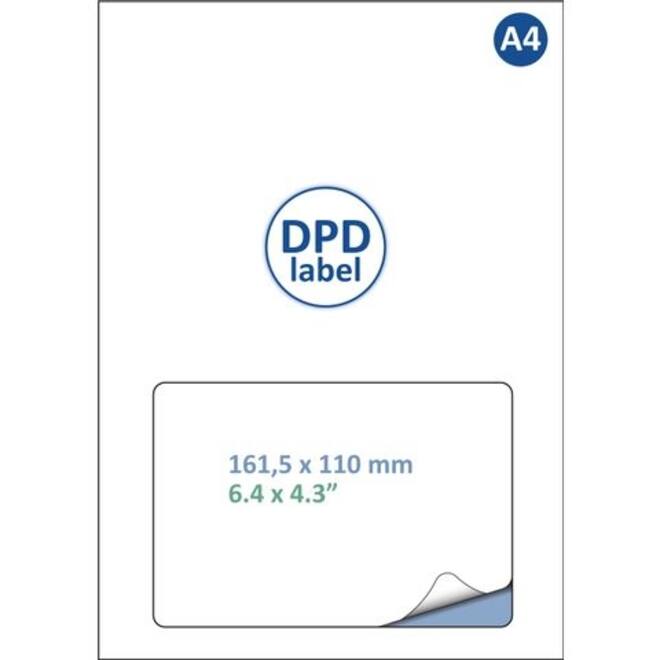 Retourlabel DPD IEZZY A4 1.000 vel 161,5x100mm 1000 labels