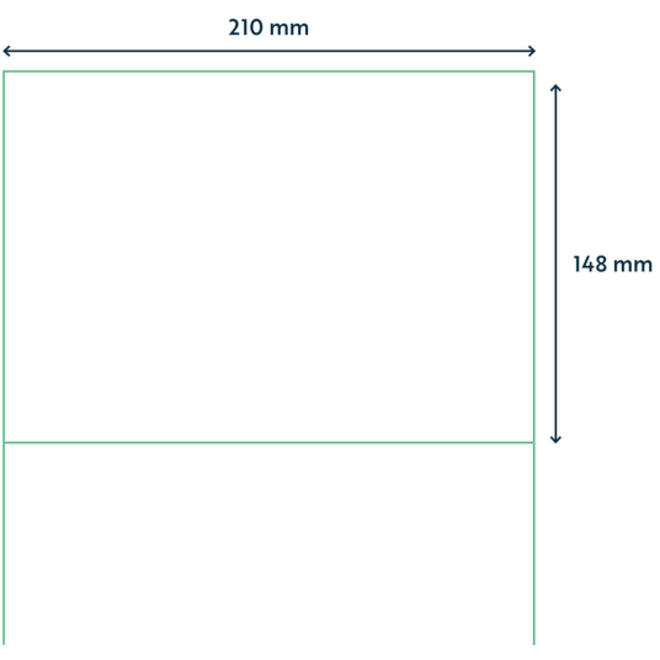 Etiket Qbasic A4 1.000 vel 210x148mm 2000 labels