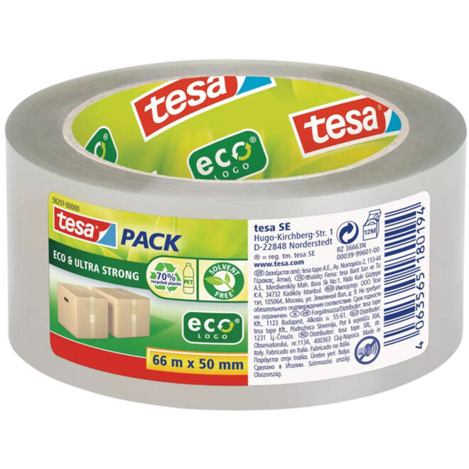 Verpakkingstape Tesa 58297 Eco transparant Ultra strong