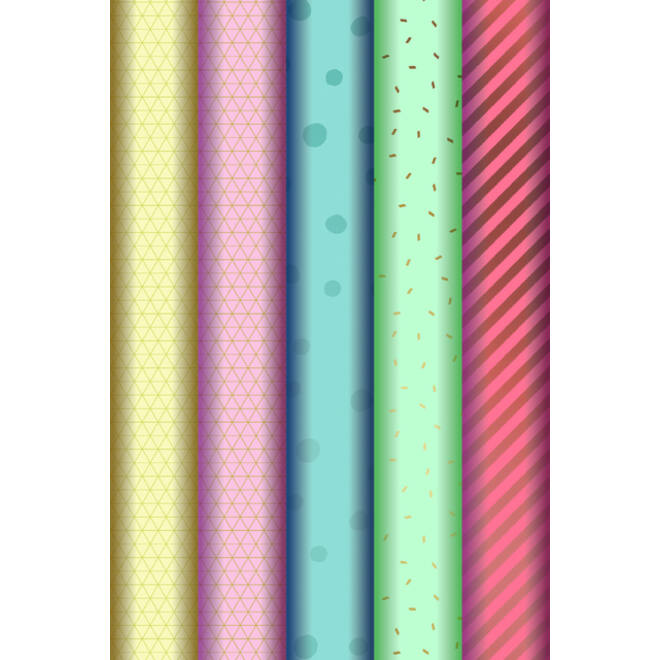 Inpakpapier Stewo Fresh Patterns 200x70cm assorti