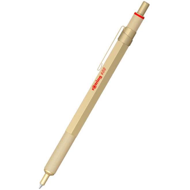 Balpen rOtring 600 parelmoer medium wit