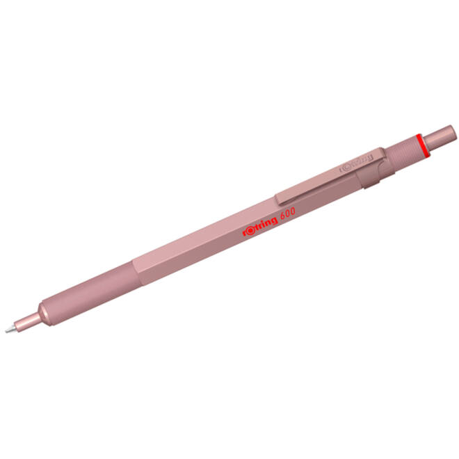 Balpen rOtring 600 medium rosé goud