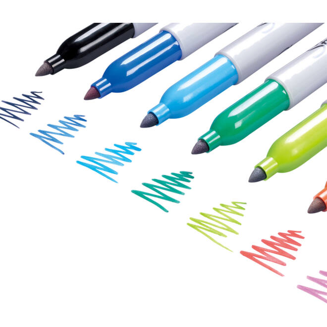 Viltstift Sharpie rond Beat the Maze fijn assorti pak à 30 stuks