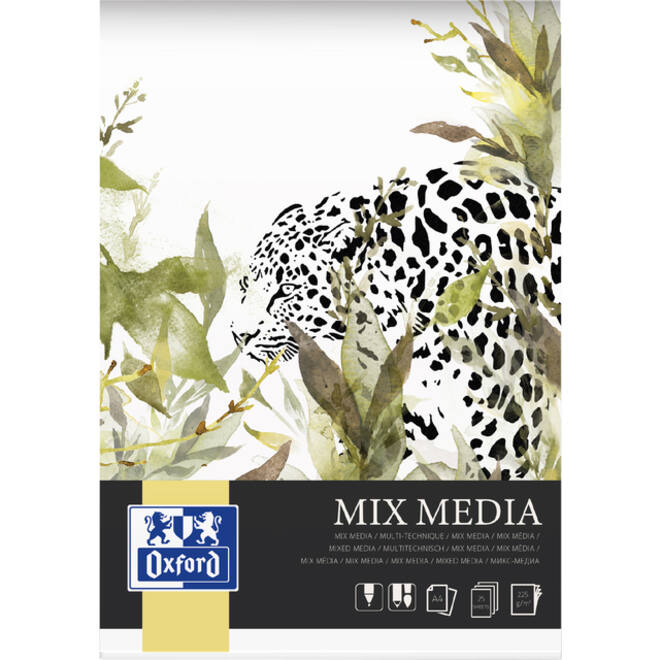 Tekenblok Oxford Mix Media A4 25 vel 225 gram