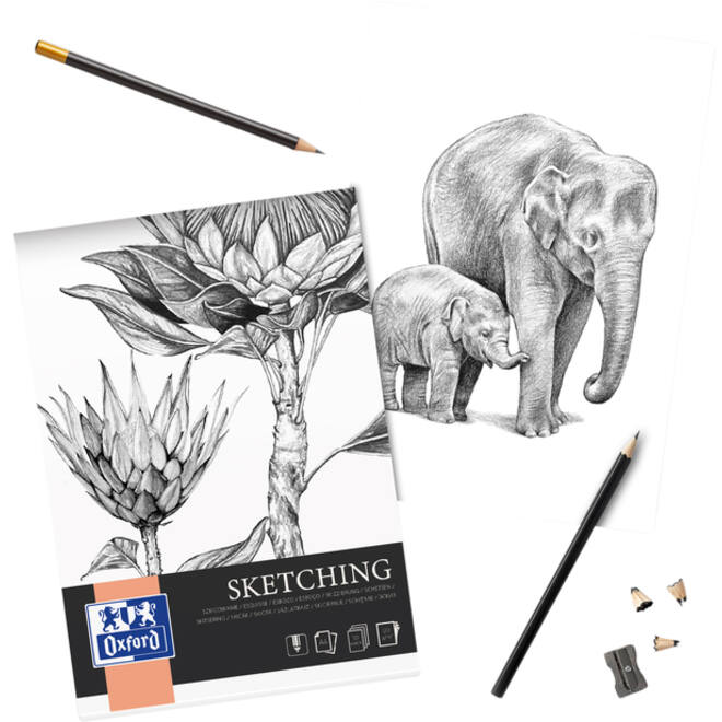 Tekenblok Oxford Sketching A4 50 vel 120 gram