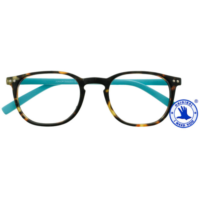 Leesbril I Need You +3.00 dpt Junior Selection bruin-turquoise