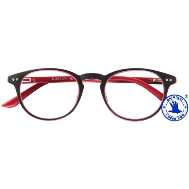 Leesbril I Need You +1.00 dpt Dokter New grijs-rood