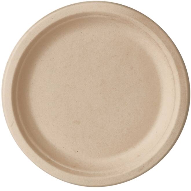 Bord IEZZY PF D 170mm suikerriet 50 stuks naturel