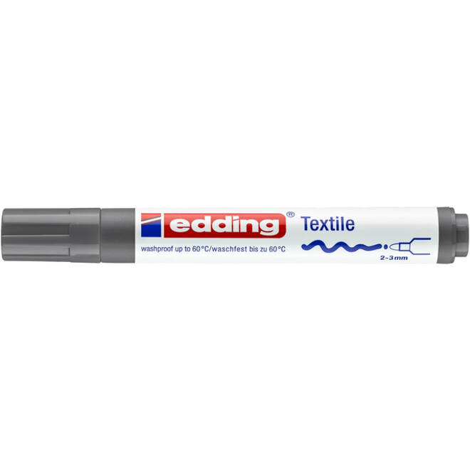 Viltstift edding 4500 textiel rond 2-3mm grijs