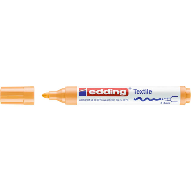 Viltstift edding 4500 textiel rond 2-3mm lichtoranje